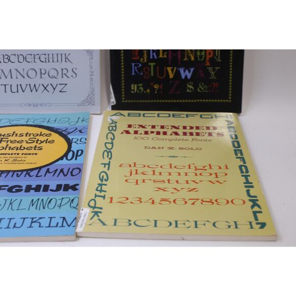 Alphabets, 100 Complete Fonts, Book Set, Dan X Solo, from The Solotype - Picture 3 of 6